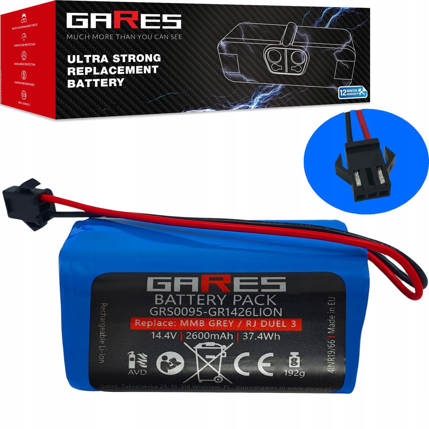 Akumulator Gares do Ultenic D5S Pro 14,4V 2,6Ah