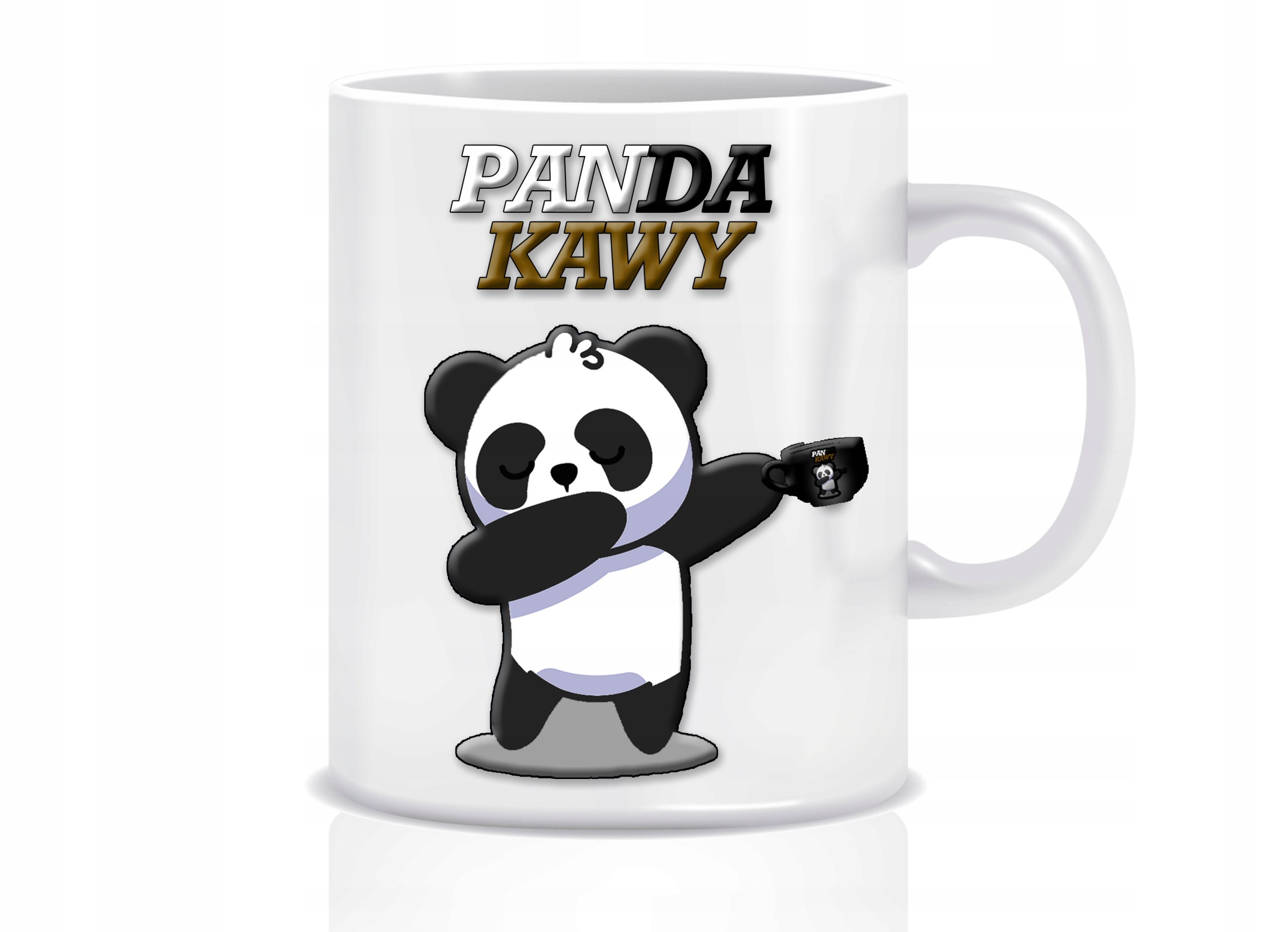 

Kubek Śmieszny Panda Kawy Kartonik Imię