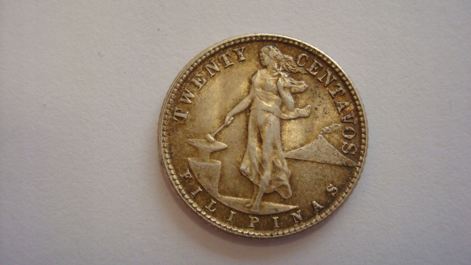 Moneta 20 centavos Filipiny 1945 srebro