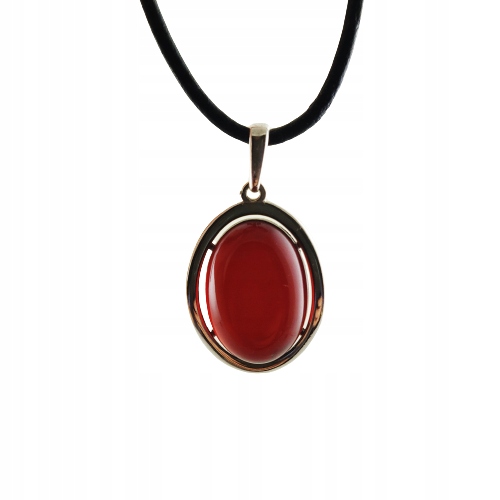 

Elegancki srebrny wisiorek z dużym bursztynem