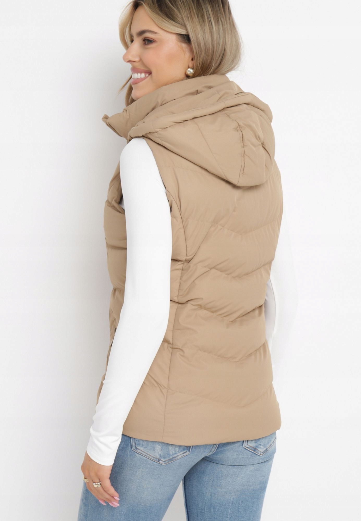 Born2Be Ciemnobeżowa Kamizelka damska Rozmiar XL