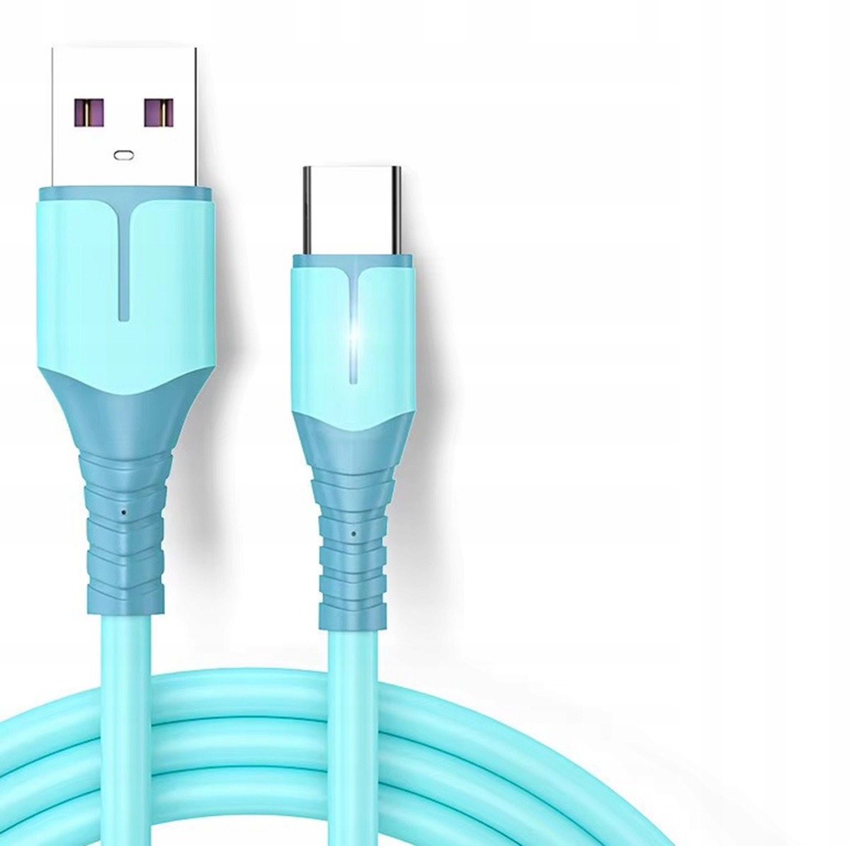 Kabel Aptel USB - USB typ C 2 m niebieski