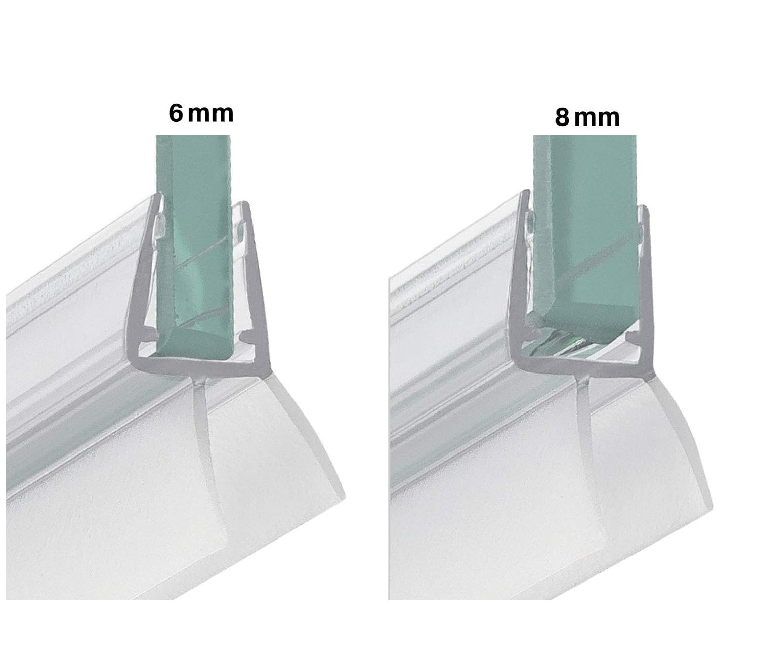 Uszczelka dolna Kabiny Prysznicowej 6 - 8 mm Drzwi 67cm Typ uszczelnianie