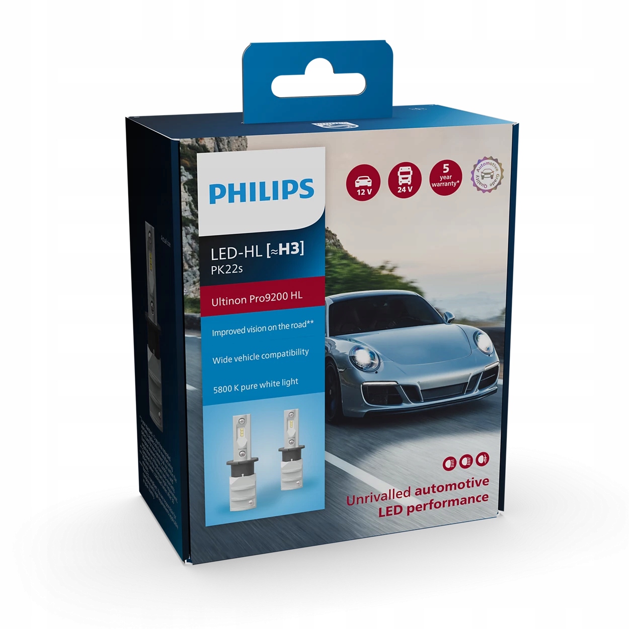 Philips Led automobilové žiarovky Ultinon Pro9200 H3 U92 12/24V