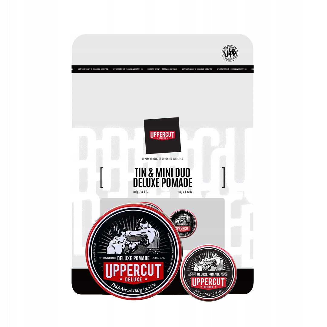 Uppercut Deluxe Tin Duo Deluxe Pomade Zestaw pomada do włosów 100g +18g