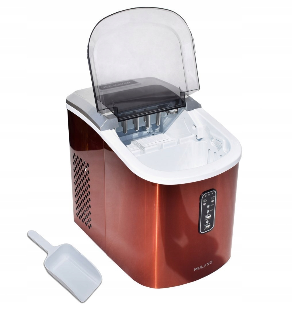 KOSTKARKA DO KOSTEK LODU LODÓW DOMOWA MASZYNKA POM Kolor dominujący pomarańczowy