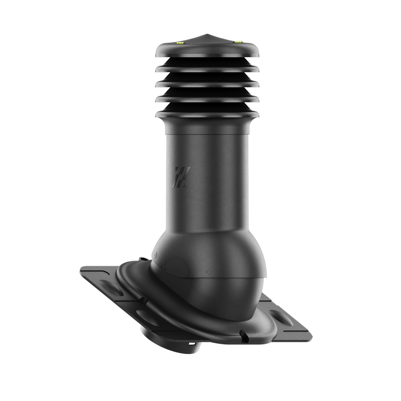 Ventilačný krb HiVent univerzálny fi 150 mm nezateplený, čierny