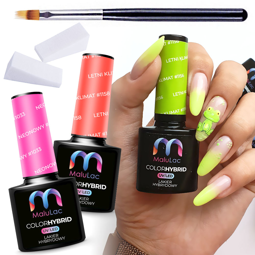 

Zestaw neon do Ombre MaluLac 3x lakier hybrydowy