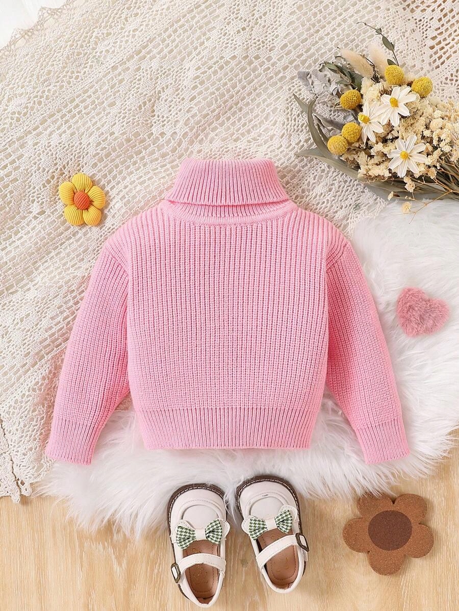 SHEIN RÓŻOWY SWETER Z GOLFEM 6D1 S06__92/98