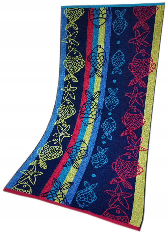 

Ręcznik plażowy 70x140 Rybki niebieski Greno