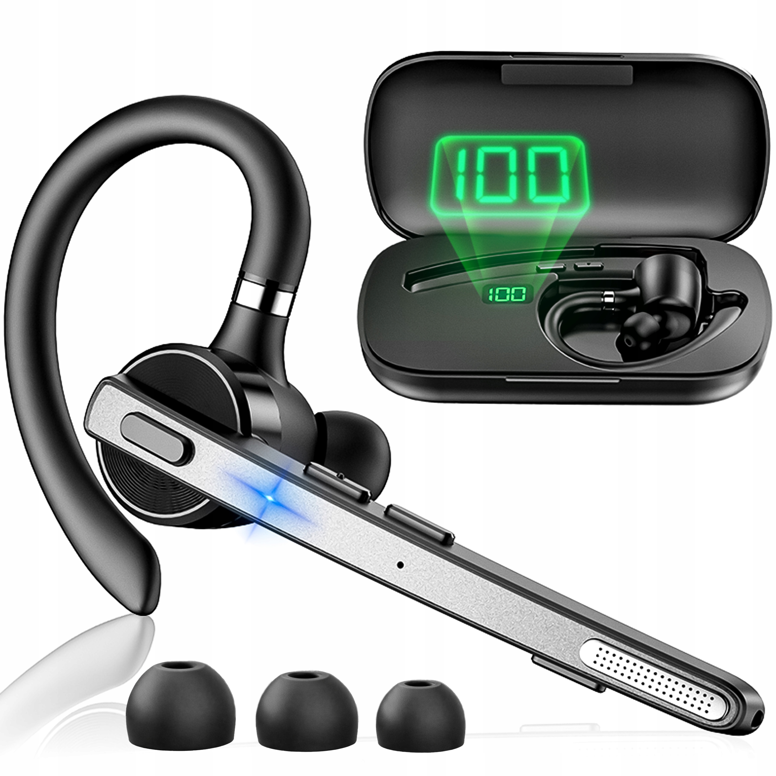 Słuchawka Bluetooth 5.2 Bezprzewodowy Zestaw Słuchawkowy Do Rozmów Redukcja