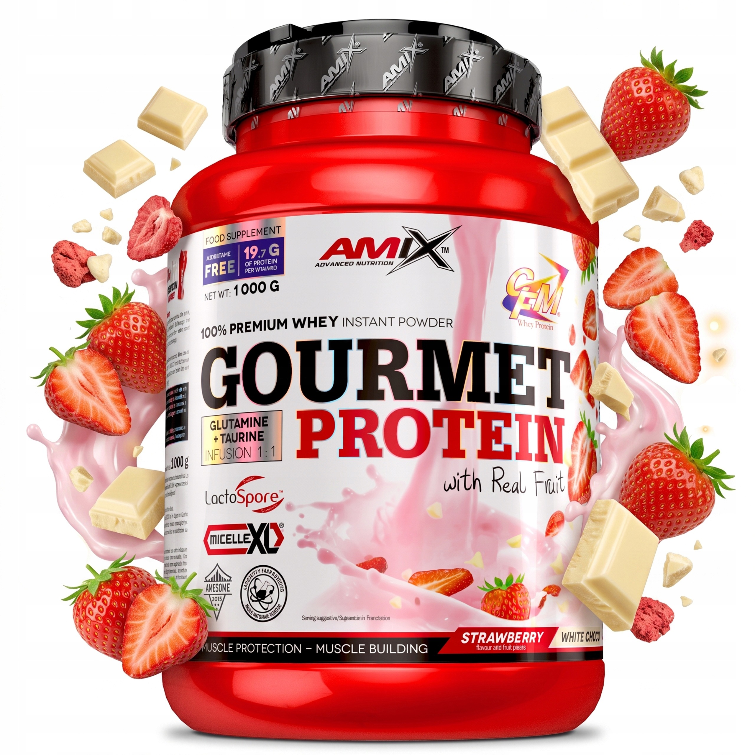 Proteinový koktejl na hubnutí jahoda bílá čokoláda Wpc