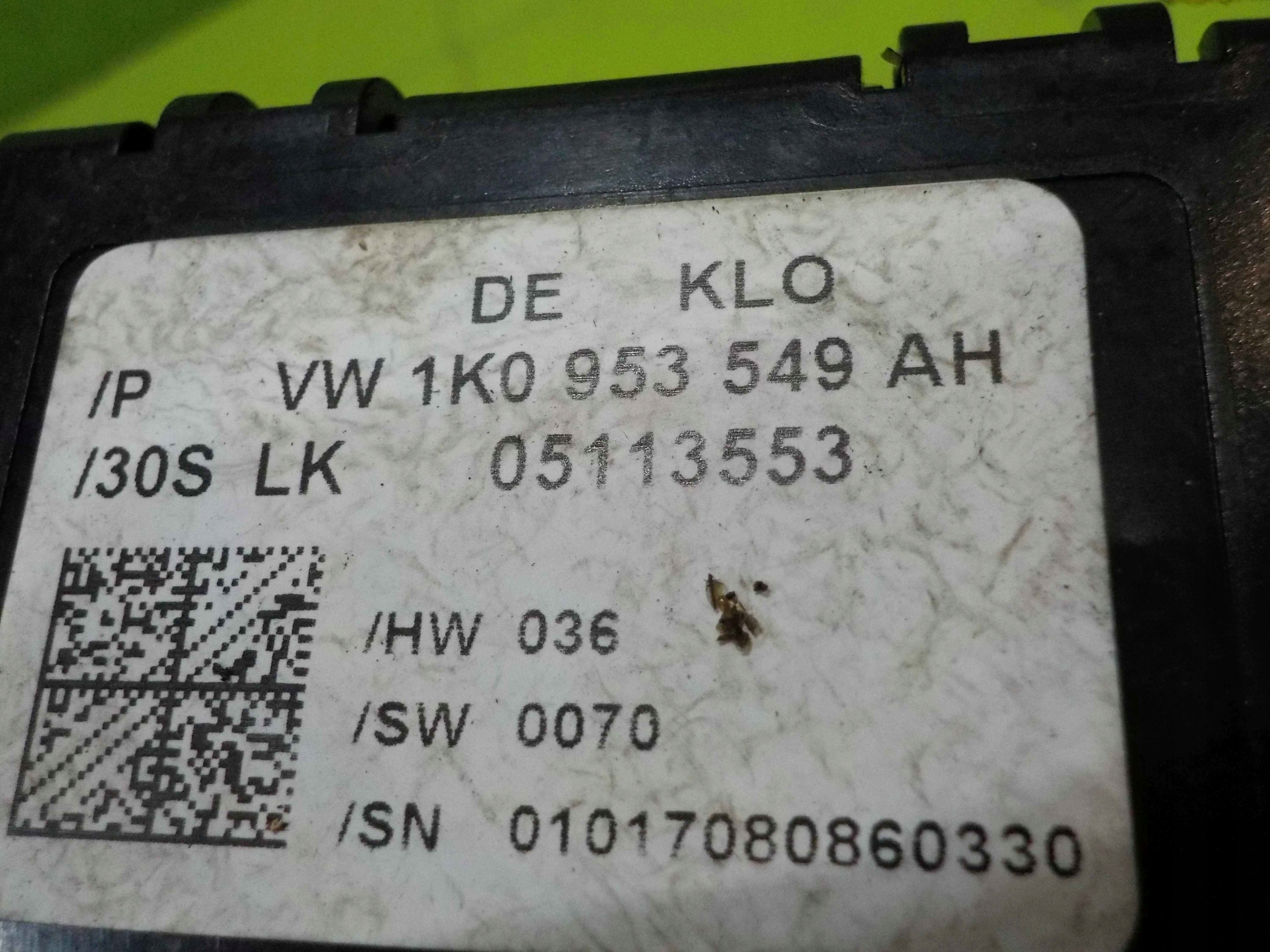 AUDI A3 8P 08r czujnik kata skretu 1K0953549AH Typ samochodu Samochody osobowe