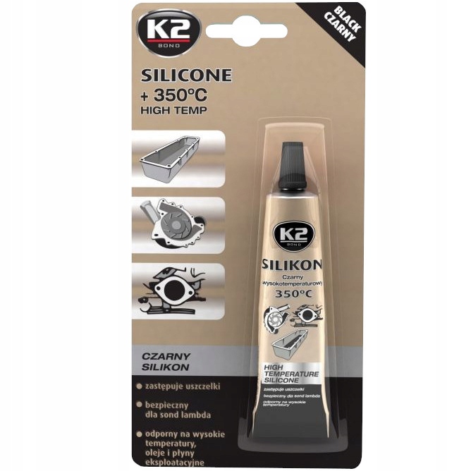 

K2 Silikon Czarny +350°C 21G Wysokotemperaturowy