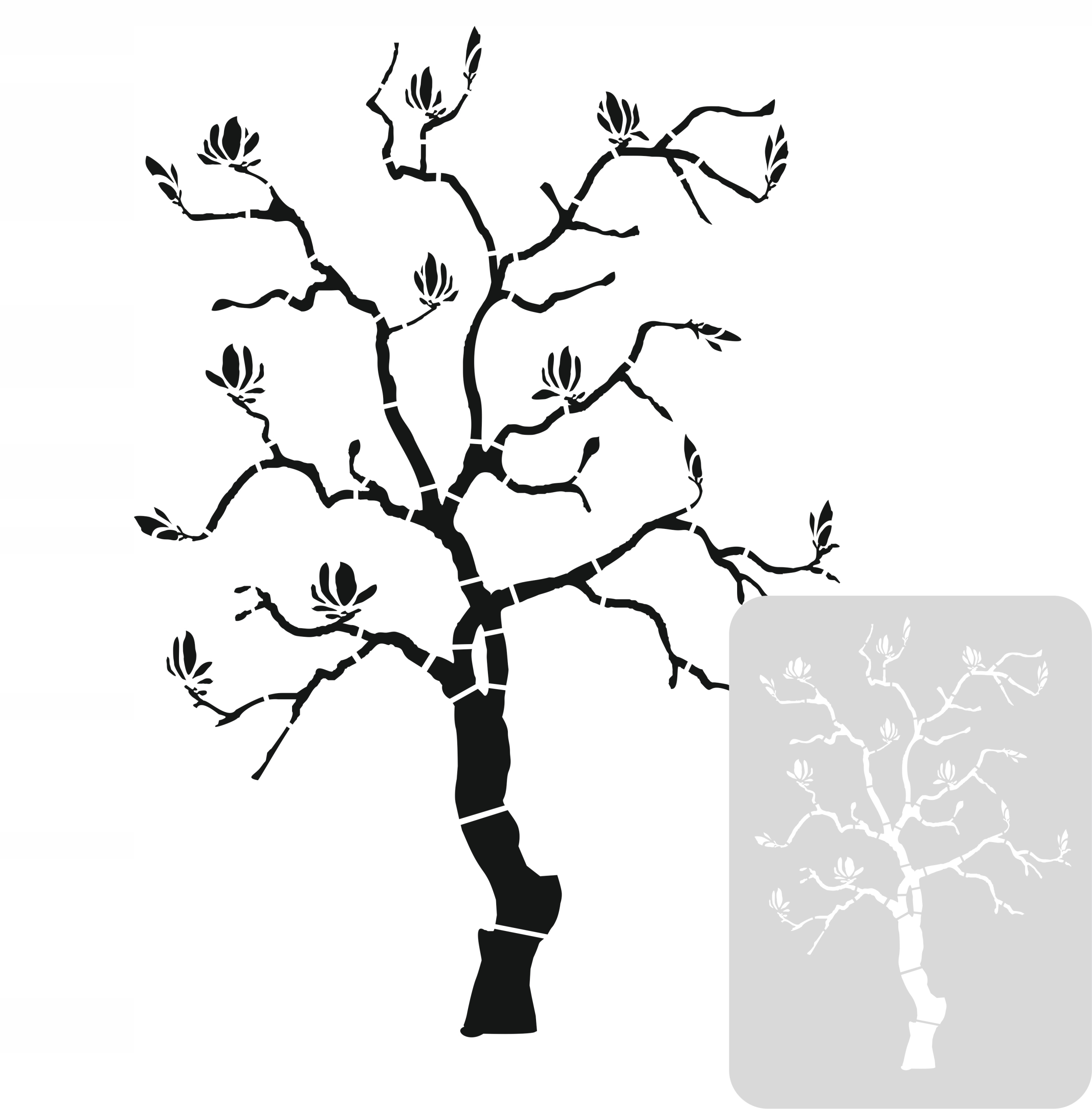 Malířská šablona, šablona pro malování //magnolie//