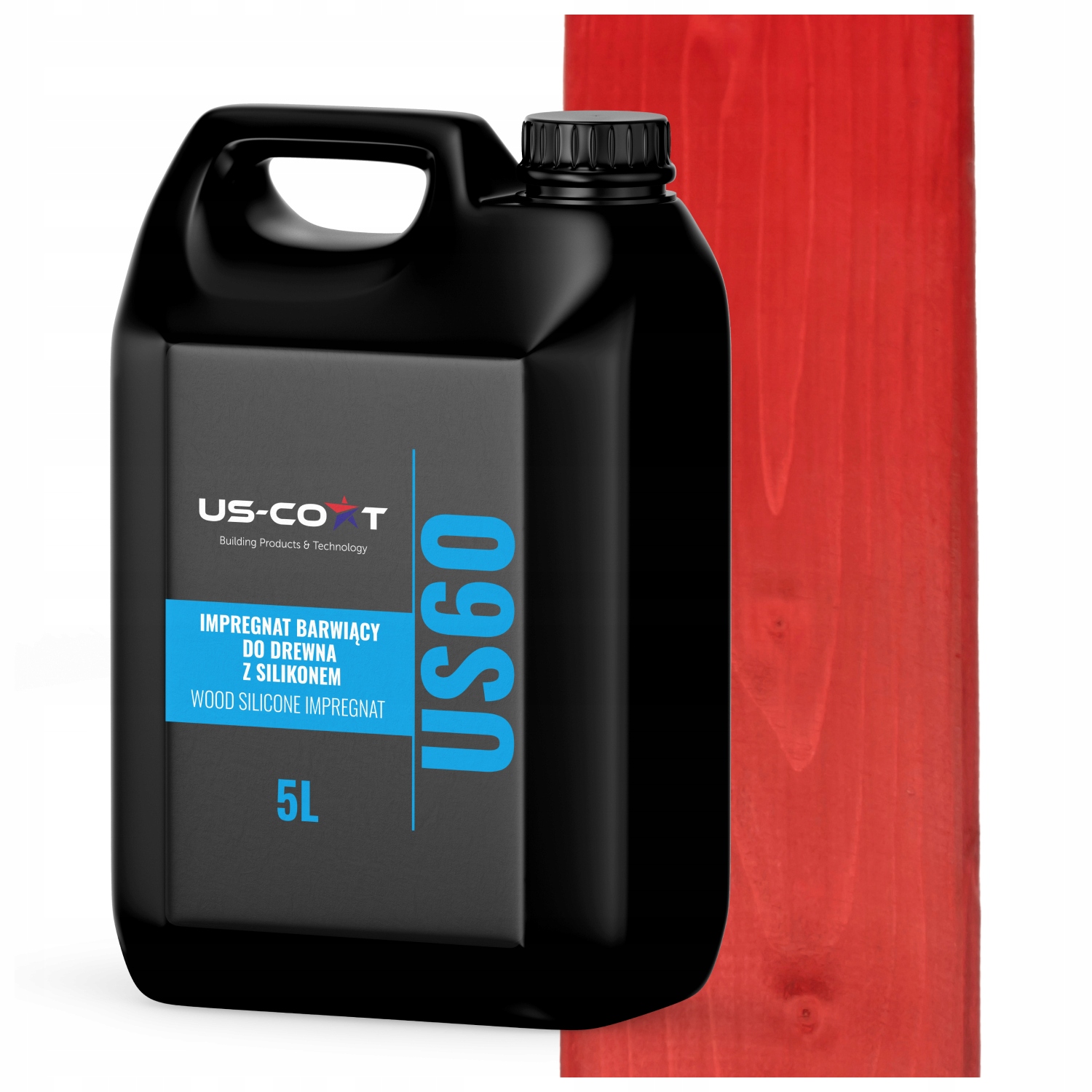 Barvící Impregnat Na Dřevo Se Silikonem 2v1 Altán Desky Barva Červená 5L