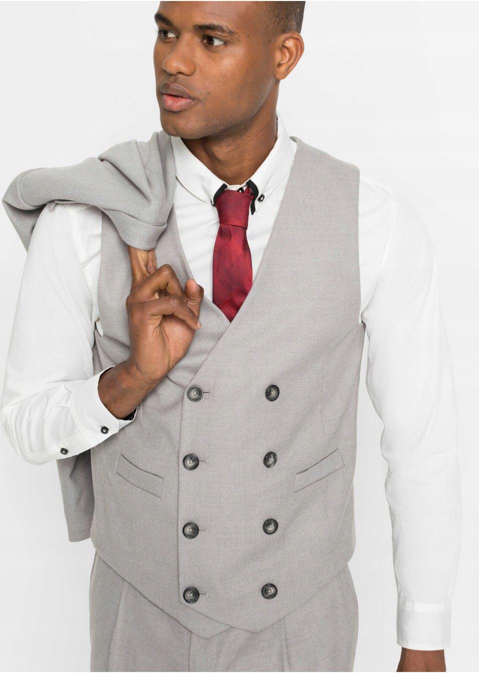 GARNITUR MĘSKI 4 CZĘSCI __56 Kolor dodatkowy czerwony