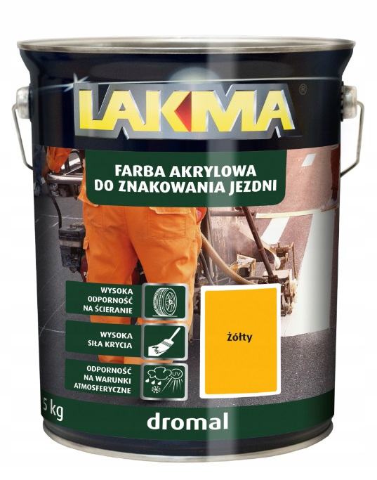 Lakma Dromal farba do znakowania jezdni 5 kg żółty