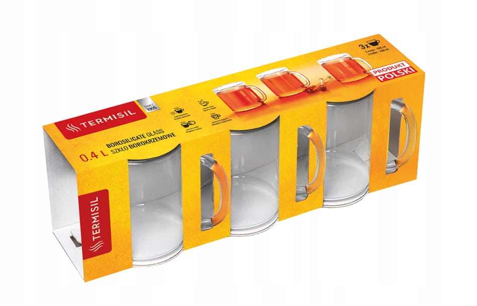 

Termisil komplet 3 kubków żaroodpornych 400ml