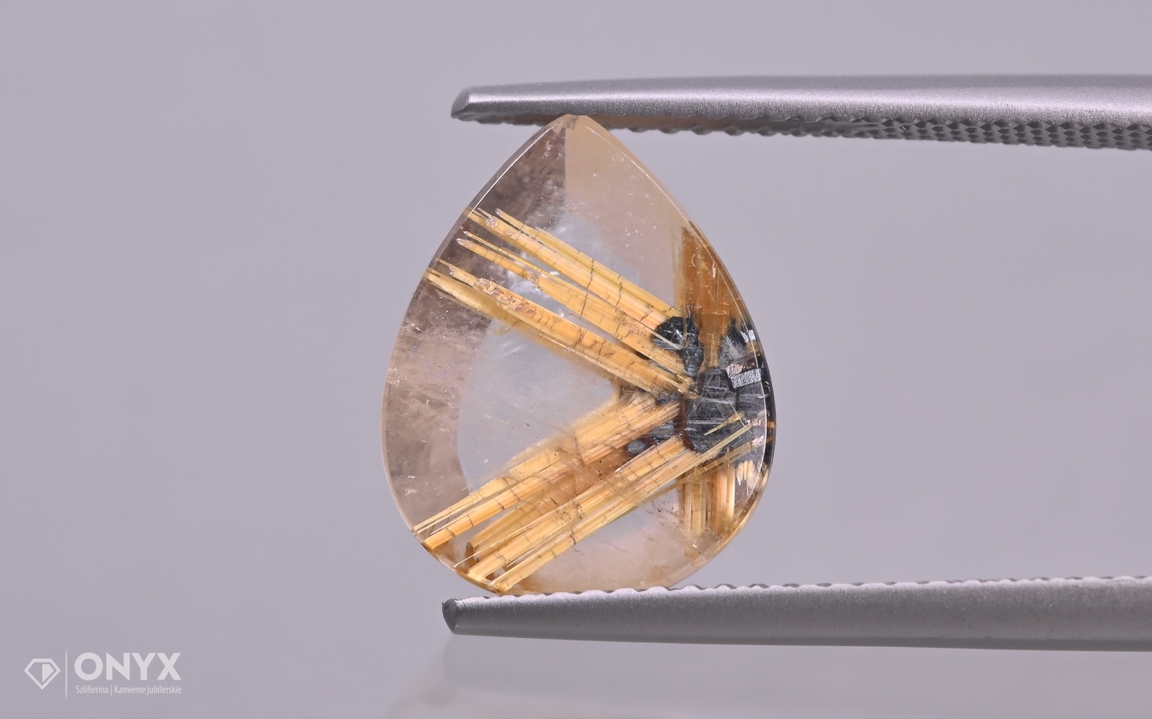 Křemen s rutilem mělký slzný 13x10 mm