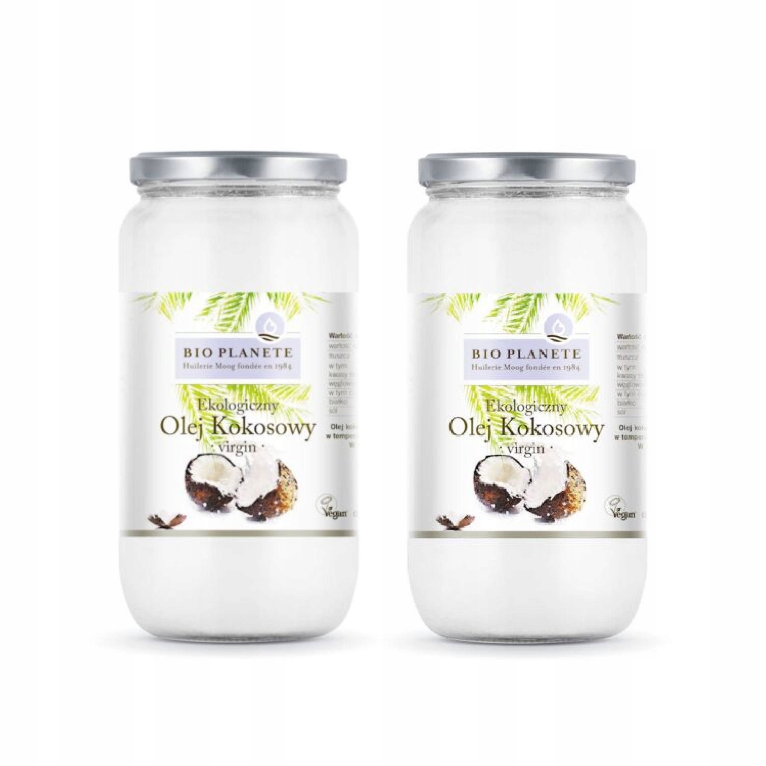 2x Olej Kokosowy Virgin Bio 950 ml Bio Planete
