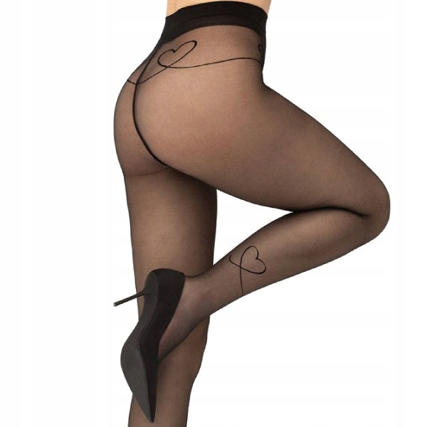 

Rajstopy z ozdobnymi sercami Fiore With Love