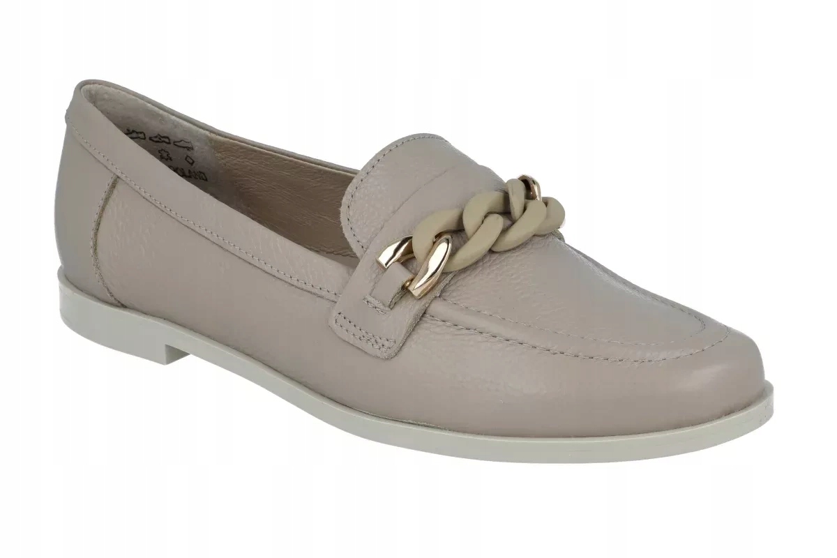 Ryłko mokasíny 1MR44 béžové kožené boty vložka Ryłko Relax ploché vel.