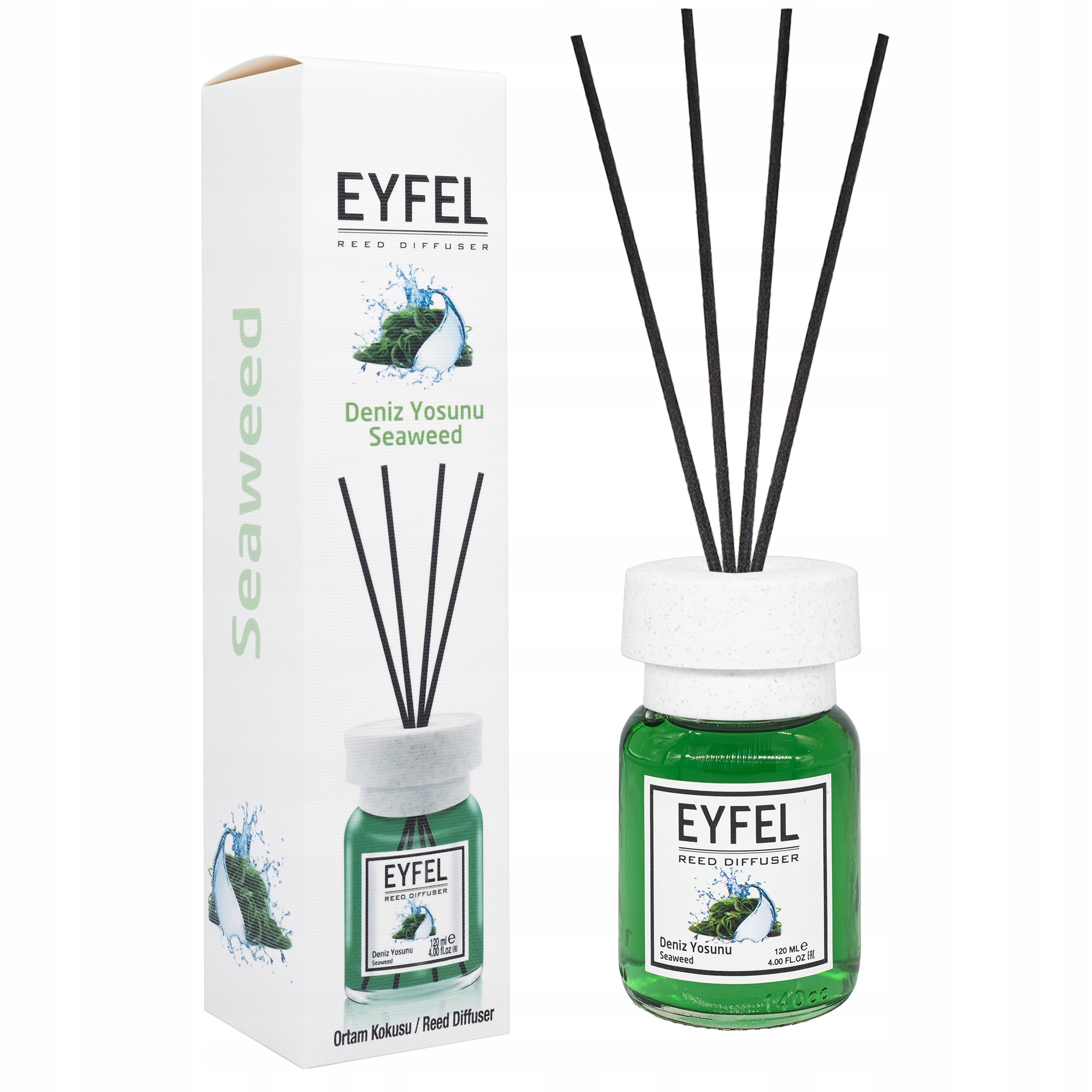 

Eyfel Dyfuzor Z Patyczkami 120 ML Algi Morskie