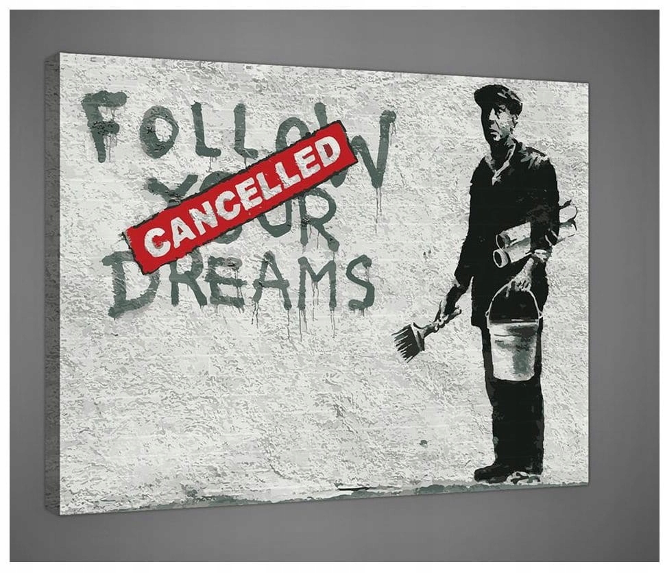 Obraz 100x75 Banksy graffiti pouliční umění společenský protest komentář