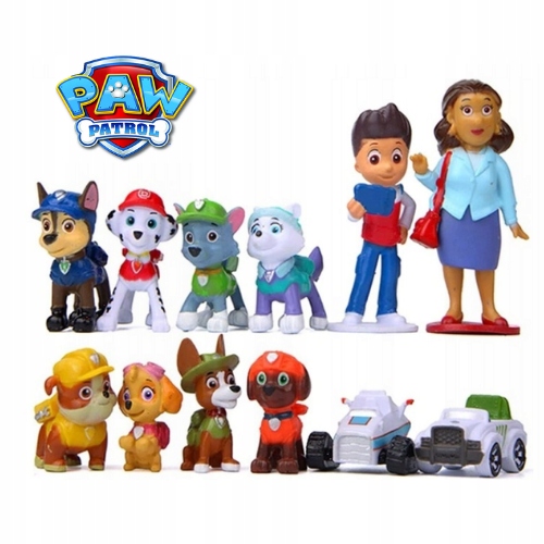 

zestaw Psi Patrol figurki pojazdy 12 sztuk