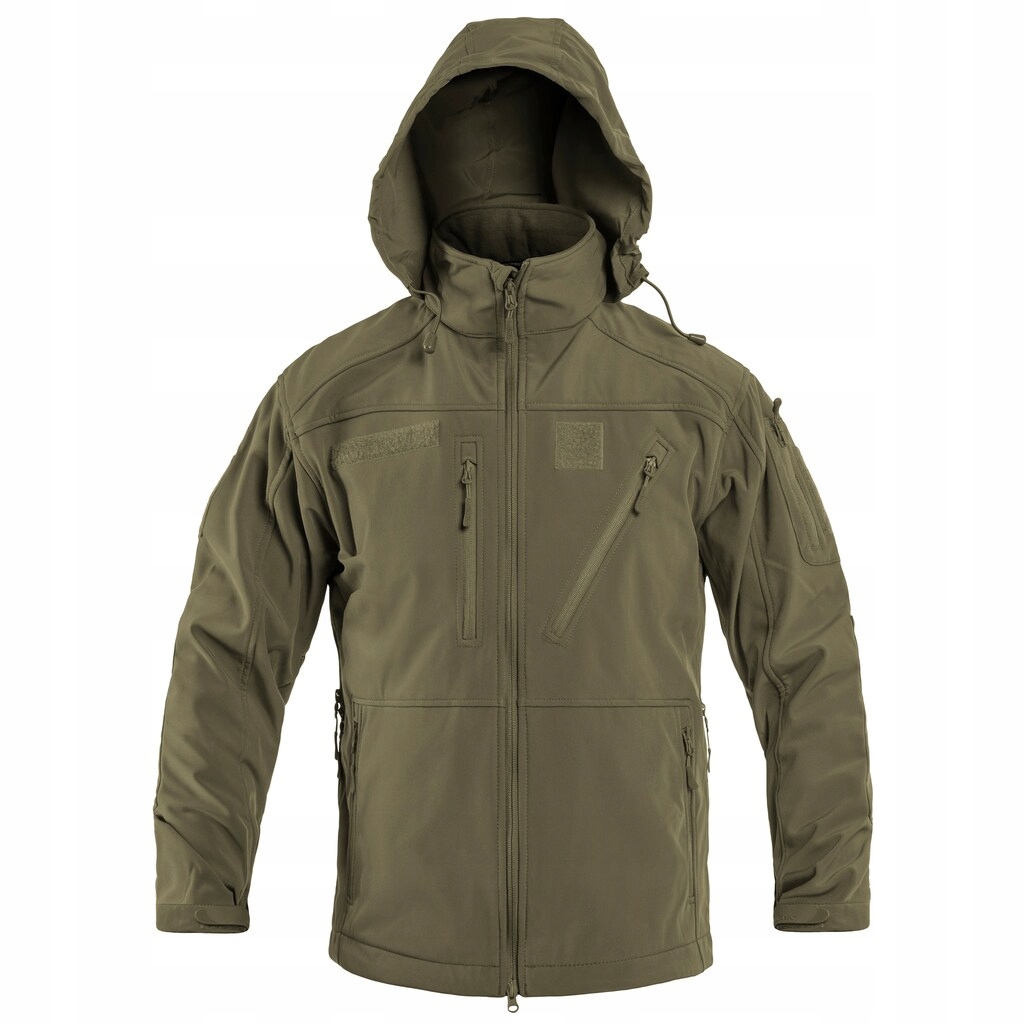 Kurtka z kapturem wojskowa taktyczna Mil-Tec Scu 14 Softshell Zielona XL