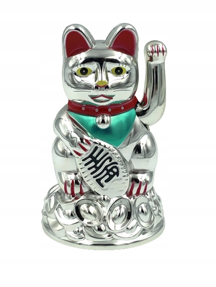 

Kotek szczęścia, Maneki neko, Na baterie, 11 cm