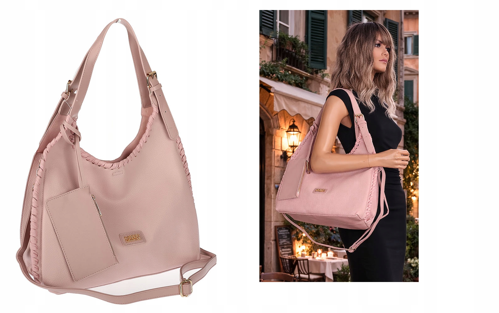 Dámská kabelka Pošťačka Taška Shopper Taška přes rameno CC6693 Růžová