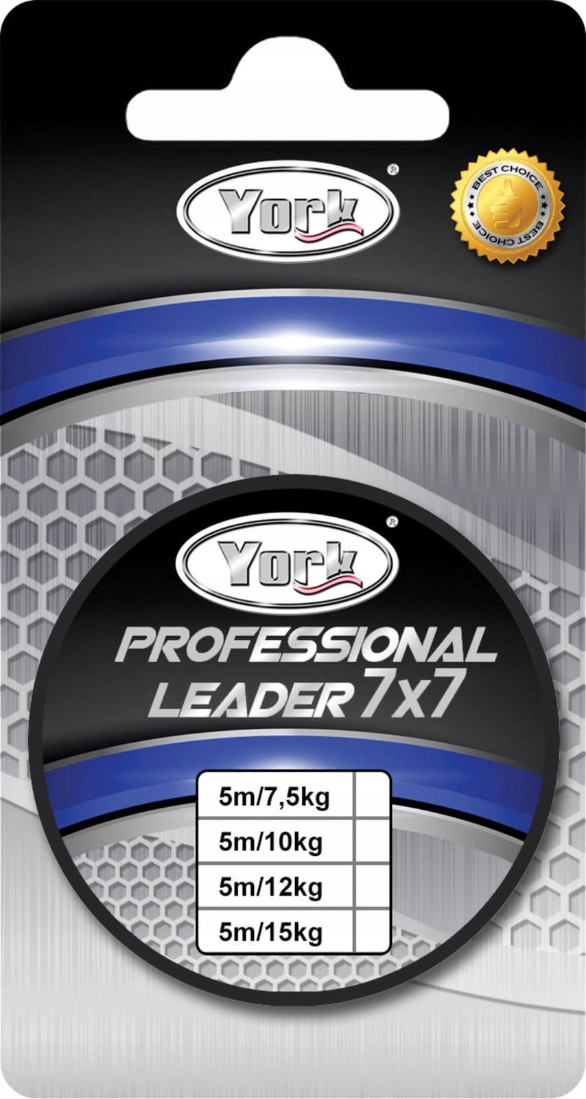 Przypon York Prodfessional Leader 7x7 15 kg 5m