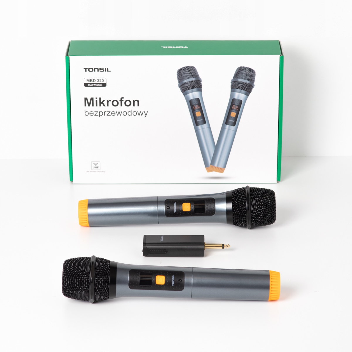 Tonsil MBD 320 - System Bezprzewodowy z Odbiornikiem UHF 2x Mikrofon Szary Marka Tonsil
