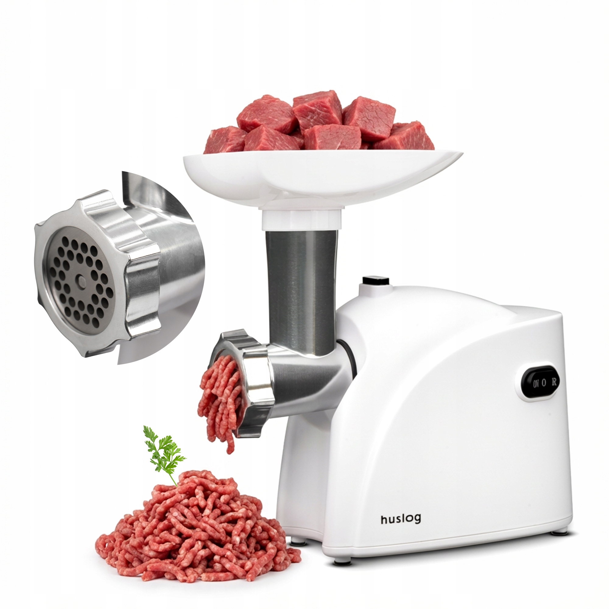 Mlýnek na maso 1200 W bílý Huslog