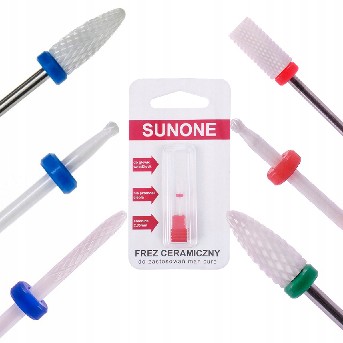 

4 +2 frez ceramiczny Sunone stożek kulka walec