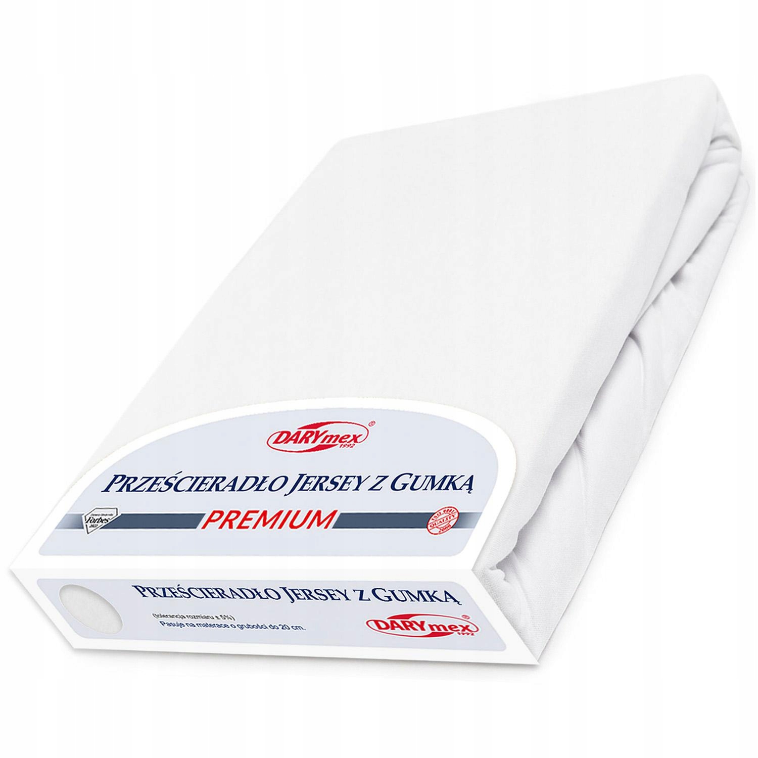 Prostěradlo jersey s gumičkou 200x220 bílé Premium