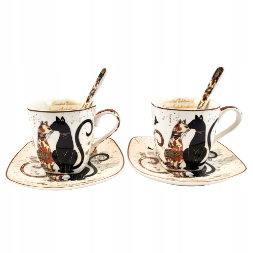 

Komplet 2 Filiżanek Do Espresso 80 ML Koty