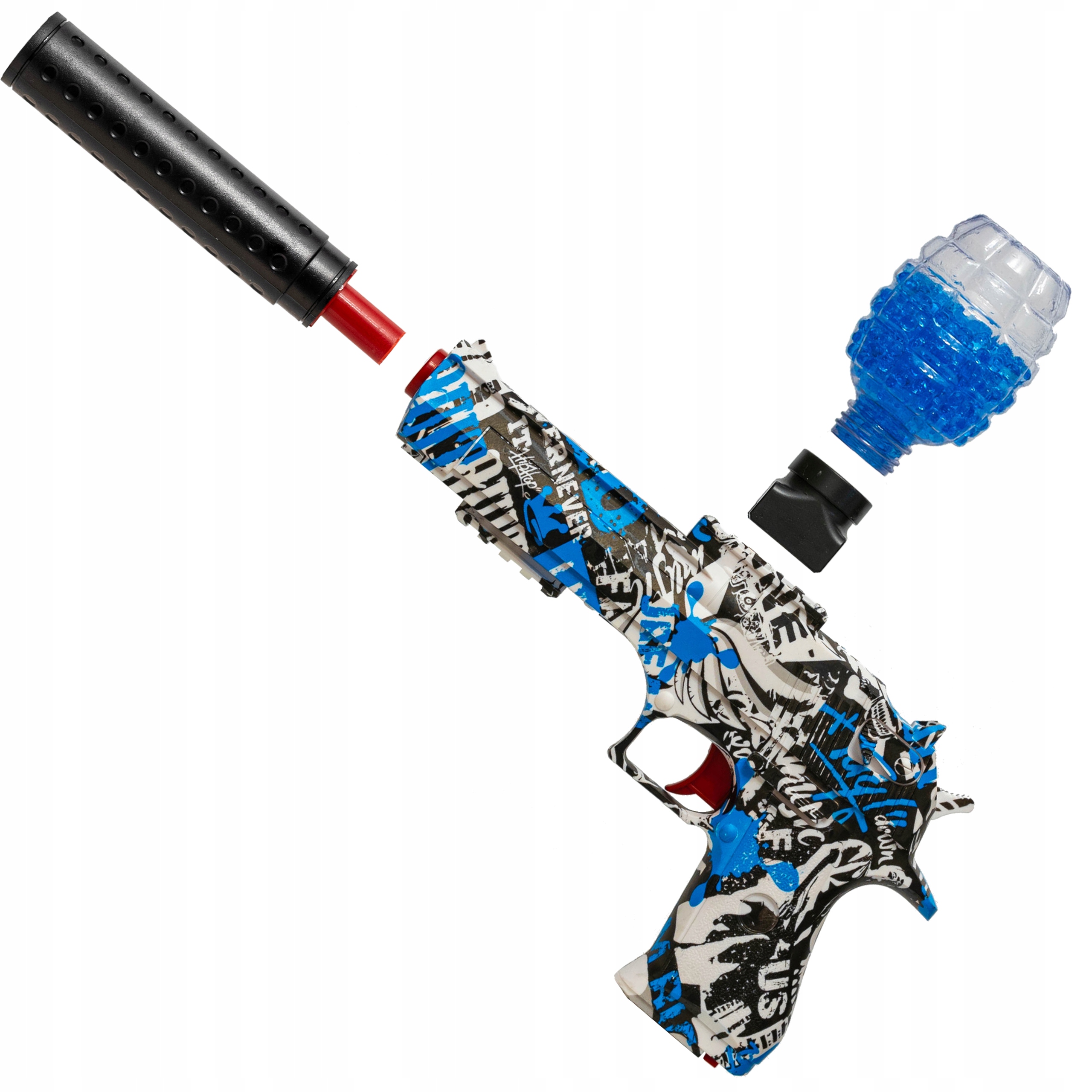 PISTOLET DEAGLE AUTOMAT NA KULKI ŻELOWE I STRZAŁKI PIANKOWE KARABIN 2W1 Wiek dziecka 14 lat +