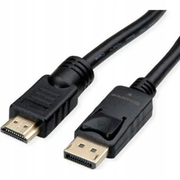 Adapter kablowy Roline 7,5 m HDMI Typu A - DisplayPort Czarny