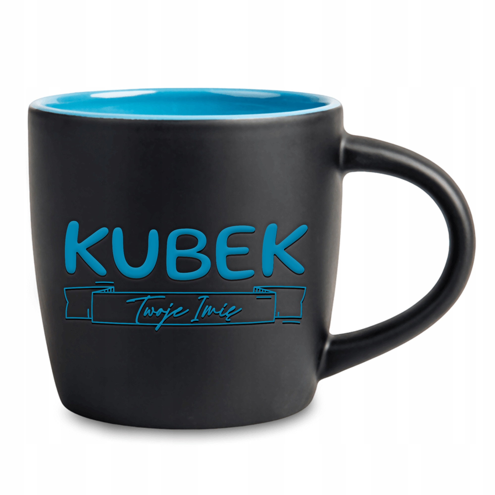 Hrnček Grawer Modrý Mat Kubek *vaše Meno* Darček pre milovníka kávy