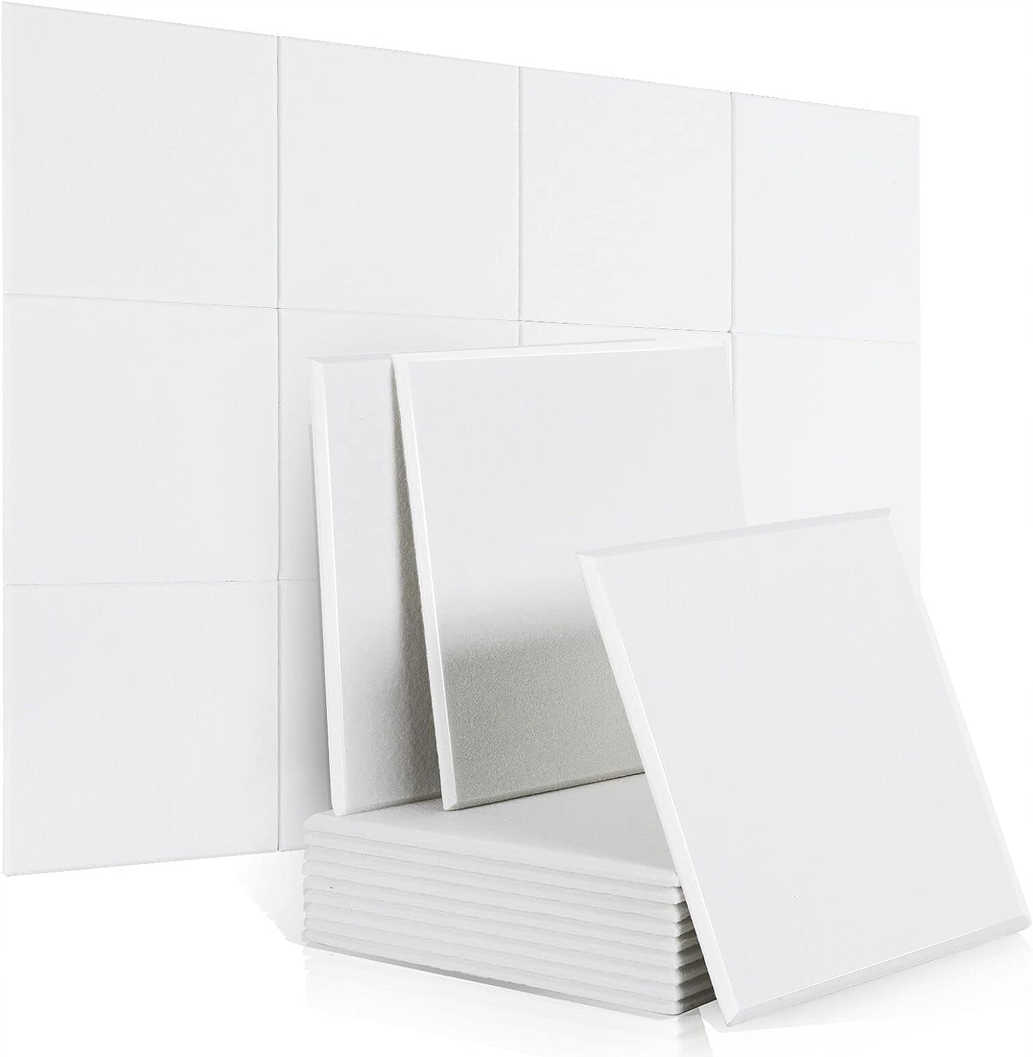 PANELE AKUSTYCZNE BIAŁE 30X30X1 CM 12SZT GĘSTE