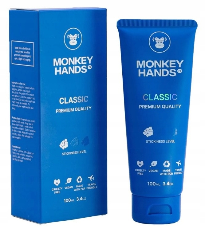 Monkey Hands Klej Magnezja Grip do Pole Dance 100 ml, niebieski