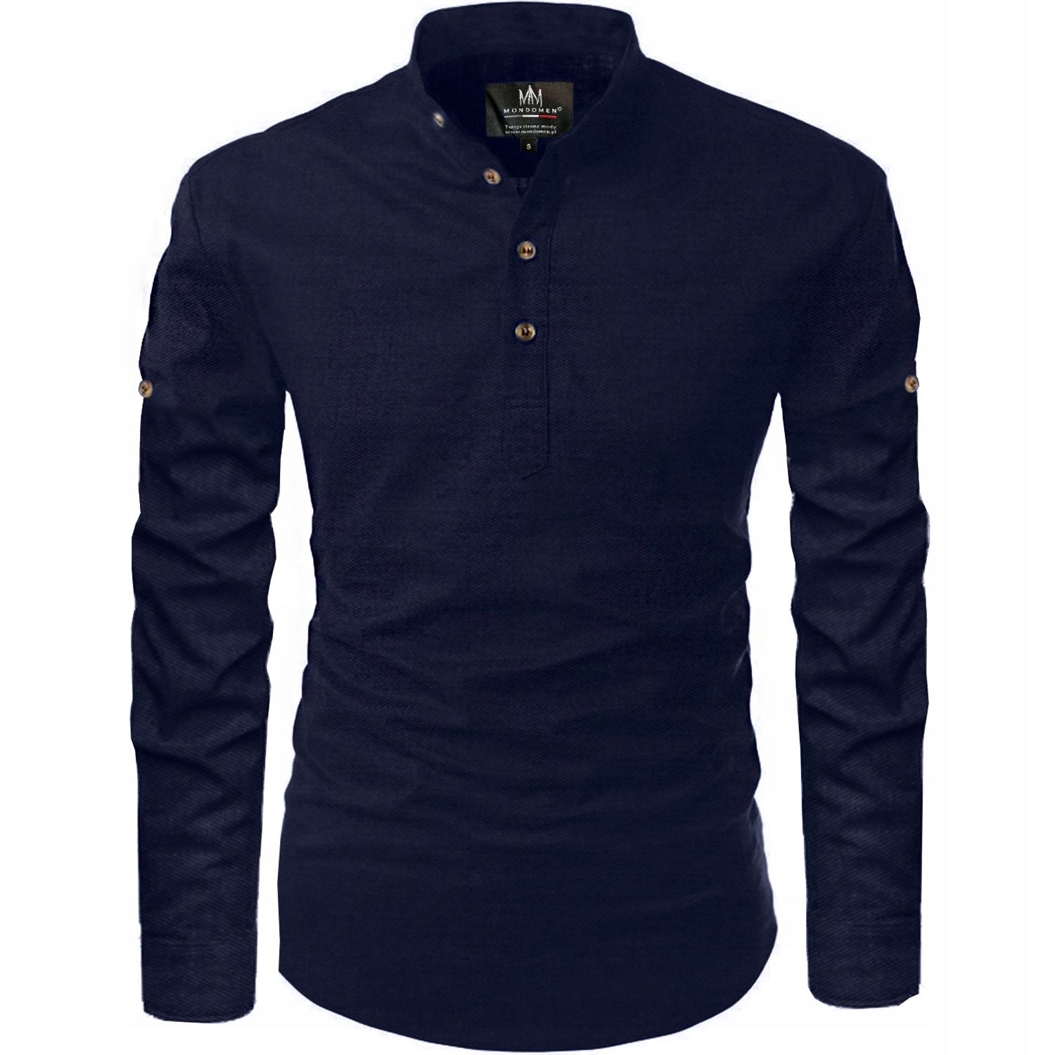 Pánská košile Casual každodenní bavlněná stojáček