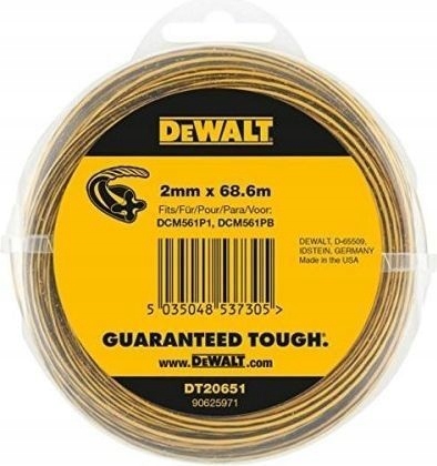 

Żyłka do podkaszarki 2mm x 68m DeWalt DCM561 N P2