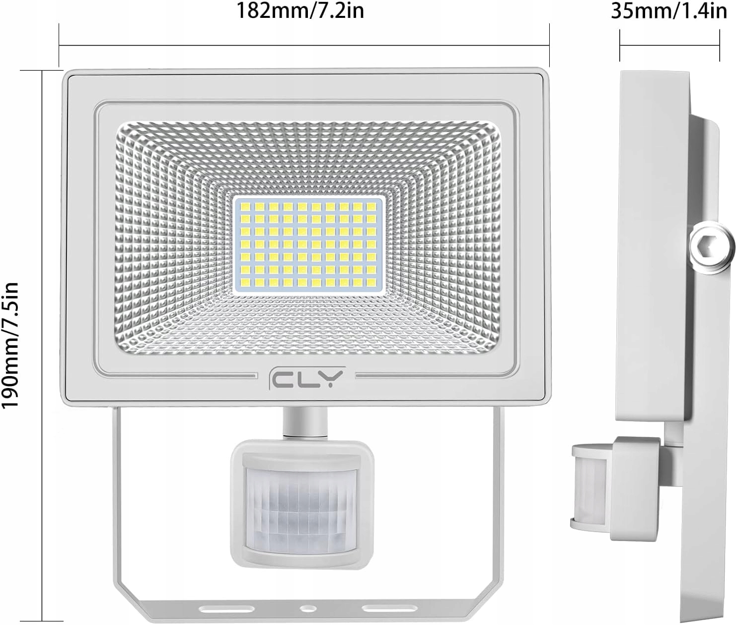 CLY 60W LED Reflektor z Czujnikiem Ruchu 5200LM 6500K IP66 Wodoodporny — miniatura 7