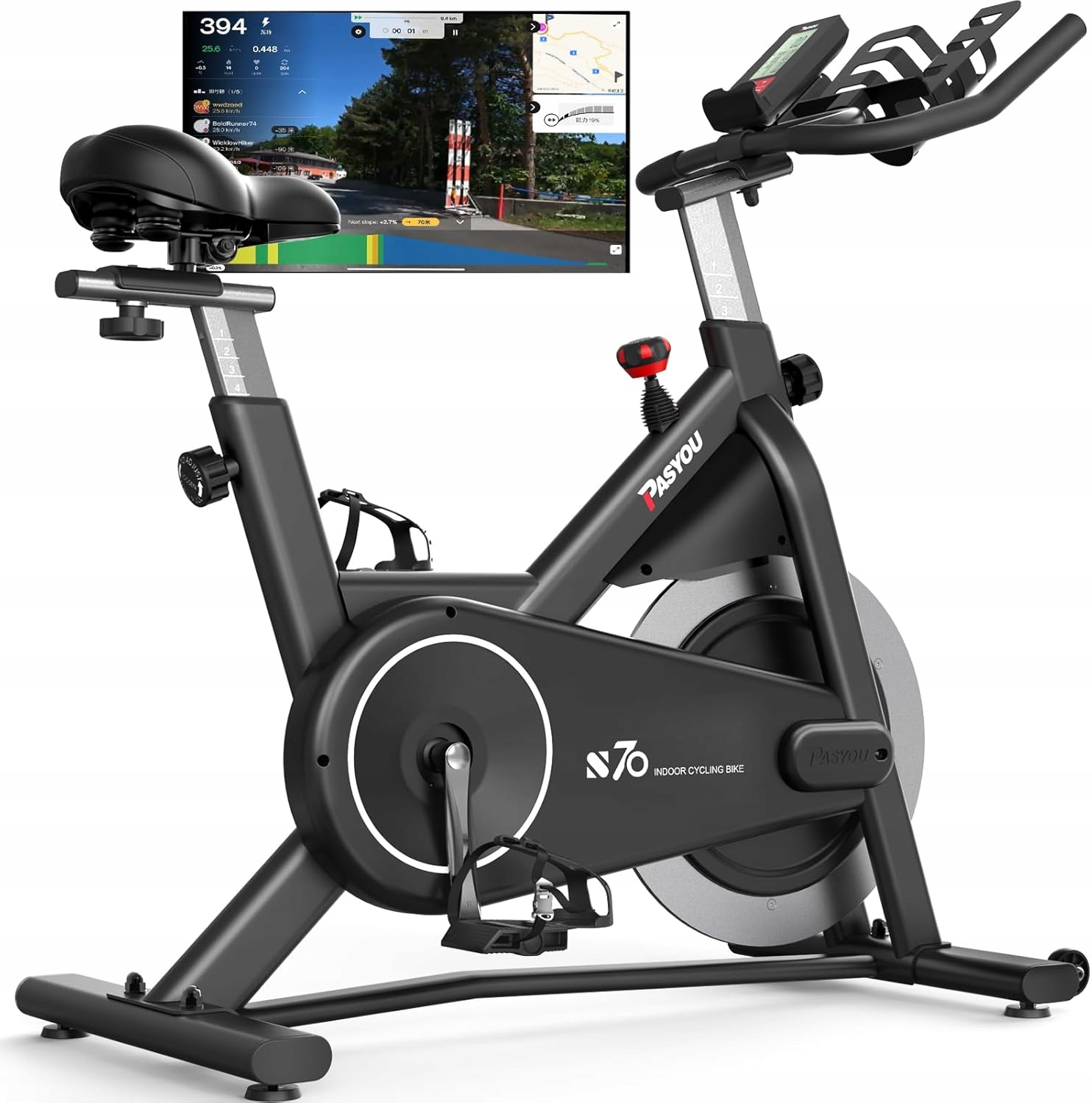 Rower treningowy domowy Stacjonarny magnetyczny Pasyou S70 Trenażer Trening