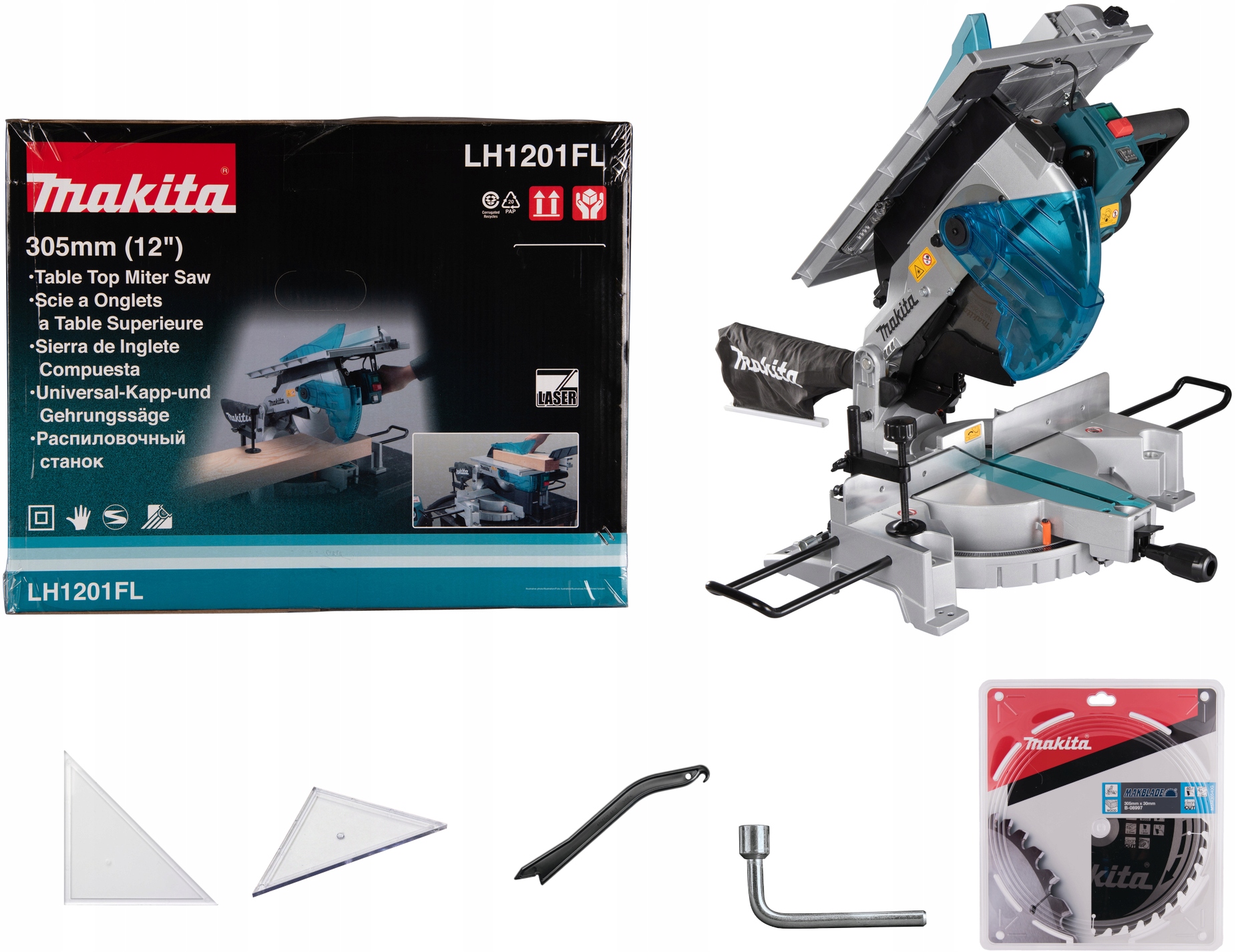 Ukośnica Piła Ukosowa Pilarka Stołowa Makita LH1201FL 305 M 1650 W