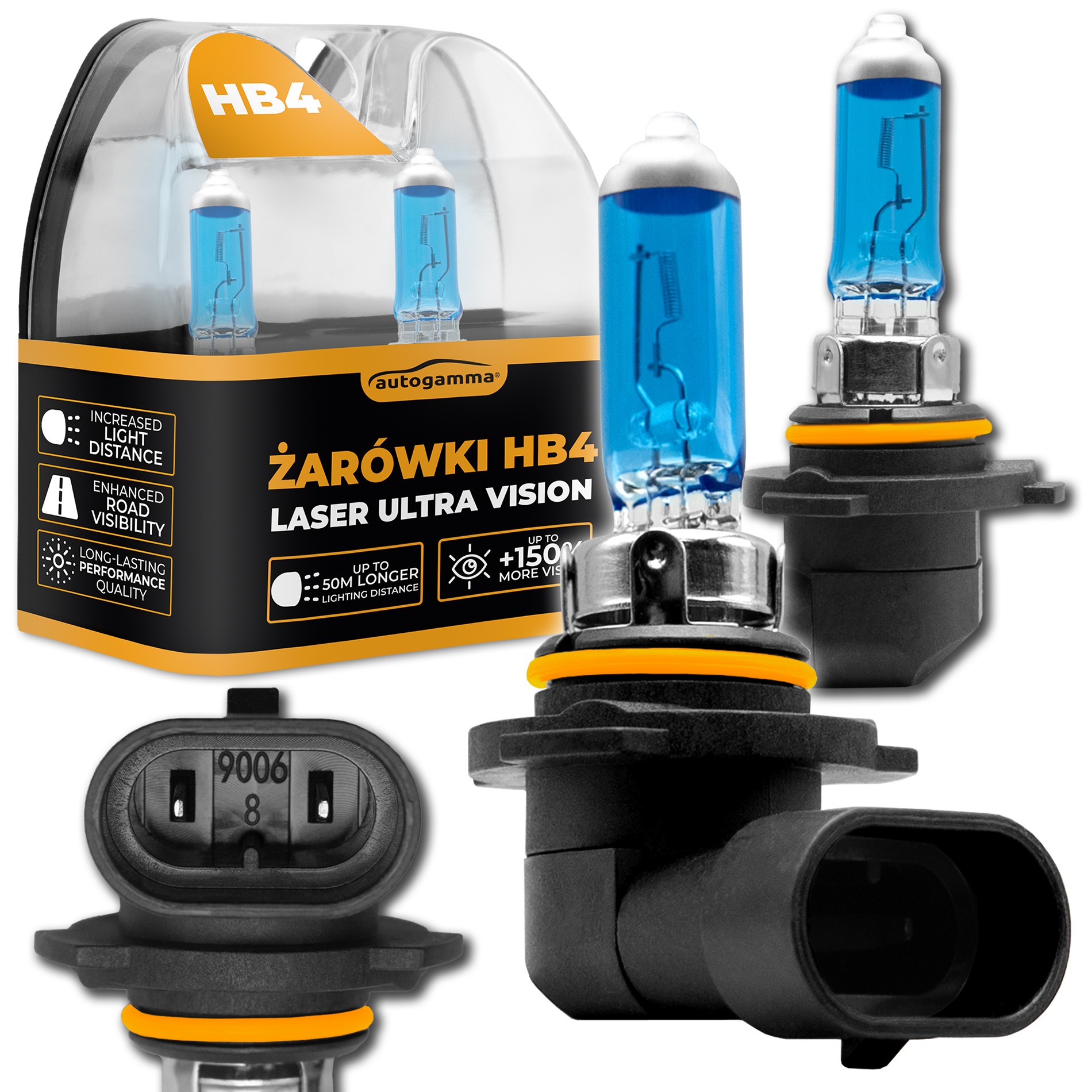 Żarówki Samochodowe HB4 Laser Ultra Vision 55 W Homologacja 2szt